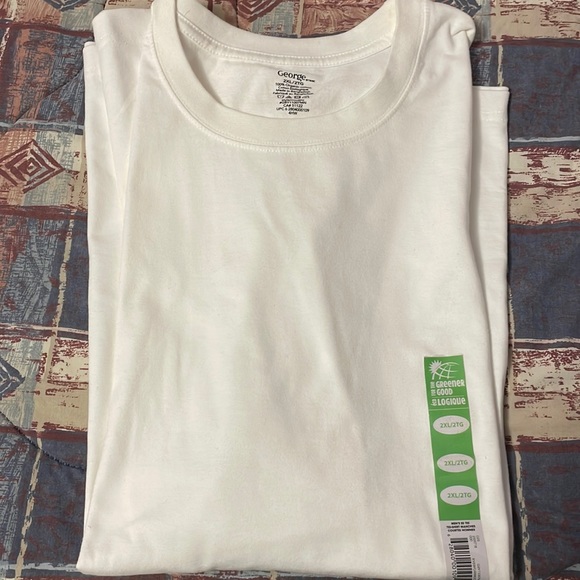 George Other - New with tags George brand mens 2xl white round neck tee shirt.